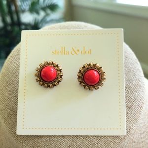 Stella and Dot Orange Studs